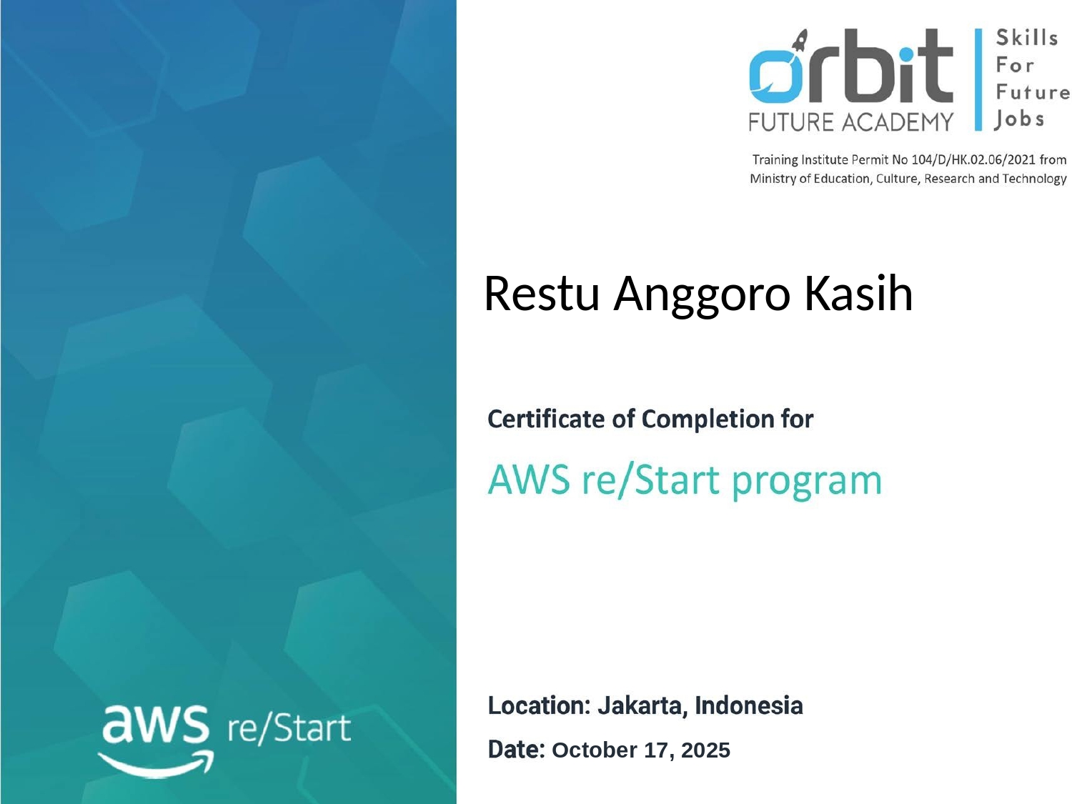 AWS re/Start program